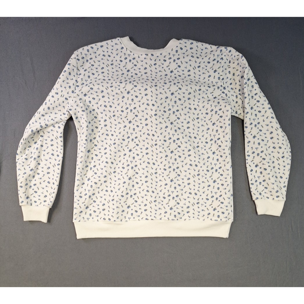 If it were Me Crew Neck Sweatshirt Size Large All over Small Floral Print - Picture 11 of 12